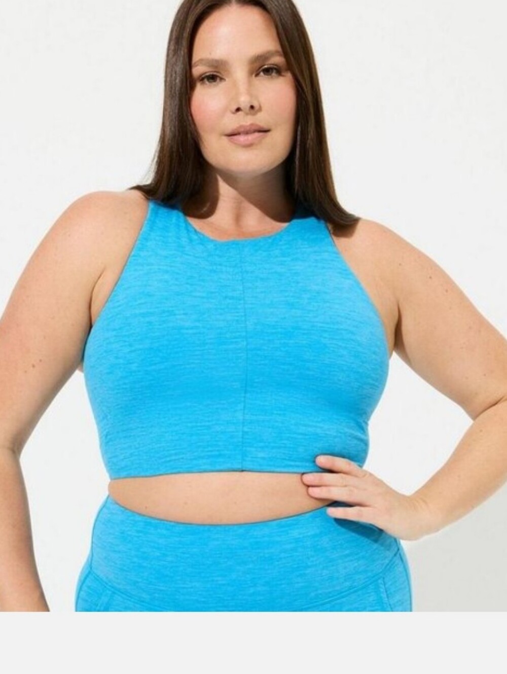 Torrid Active Low Impact Wireless High Neck Longline Active Top Plus Sz 2 Blithe